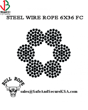 6X36 BULL FIBRE CORE STEEL WIRE ROPE